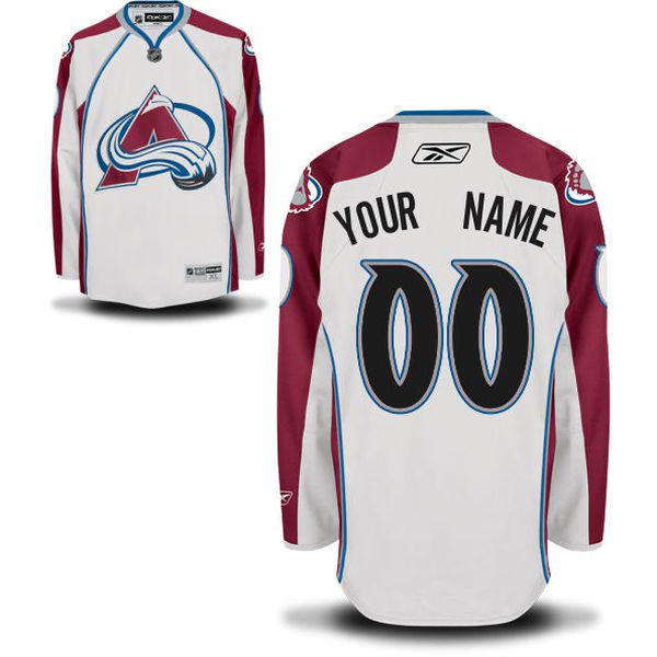 Reebok Colorado Avalanche Men Premier Away Custom NHL Jersey - White